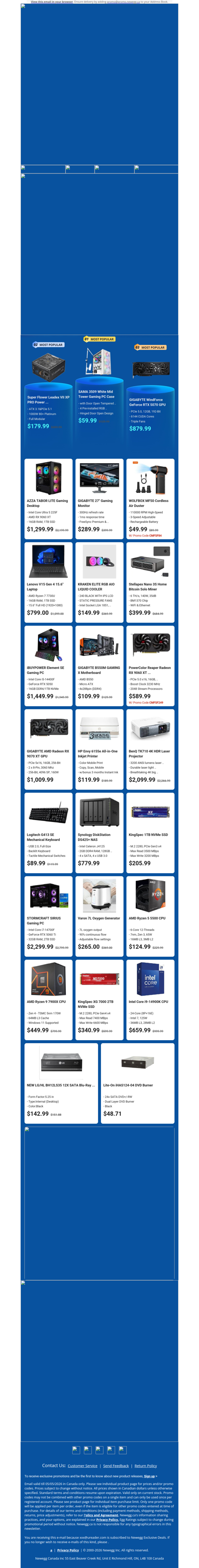 $879.99 GIGABYTE RTX 5070 Graphics Card! $1299.99 AZZA TABOR LITE Gaming PC!