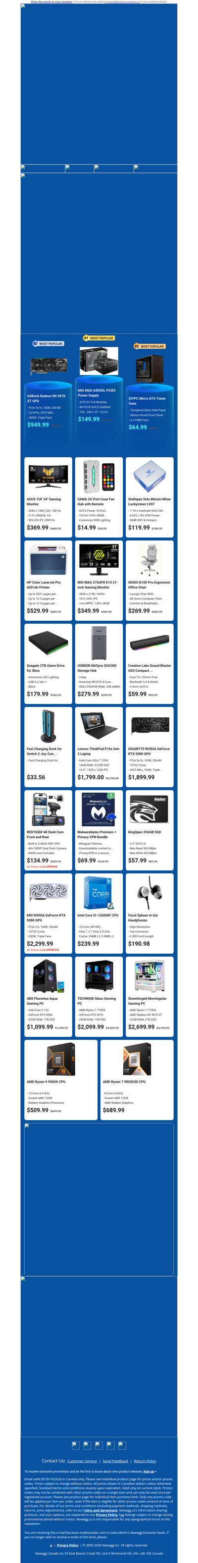 $949.99 ASRock RX 9070 XT Graphics! $369.99 ASUS TUF 34