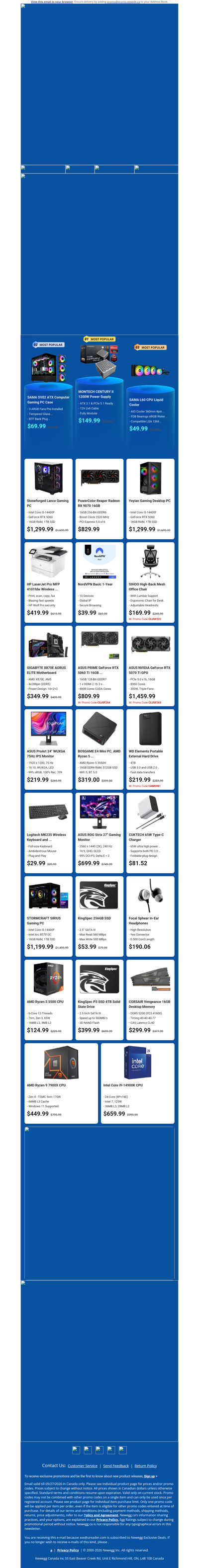 $1299.99 Stoneforged Lance Gaming PC! $829.99 PowerColor RX 9070 Graphics Card!