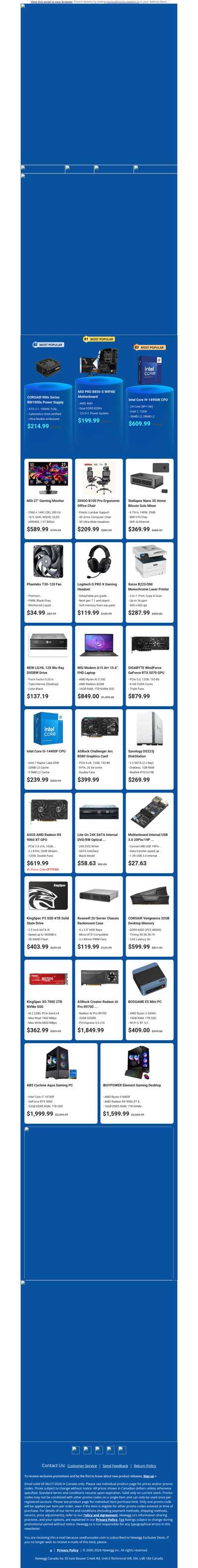 $609.99 Intel Core i9 Processor! $589.99 MSI 27