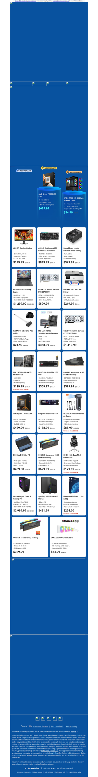 $689.99 AMD Ryzen 7 9850X3D Processor! $199.99 27