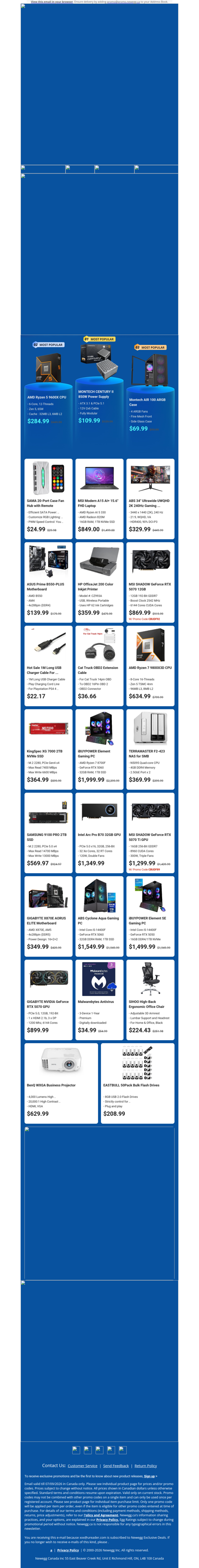 $284.99 AMD Ryzen 5 9600X Processor! $849.00 MSI Modern A15 Laptop!