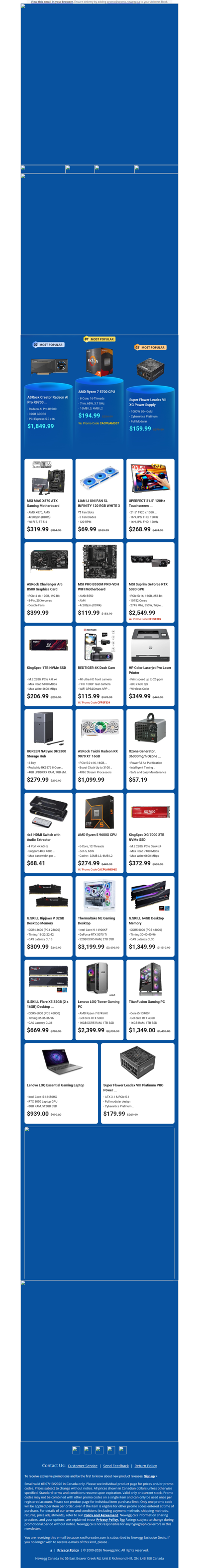 $1849.99 ASRock Radeon R9700! $194.99 AMD Ryzen 7 5700!