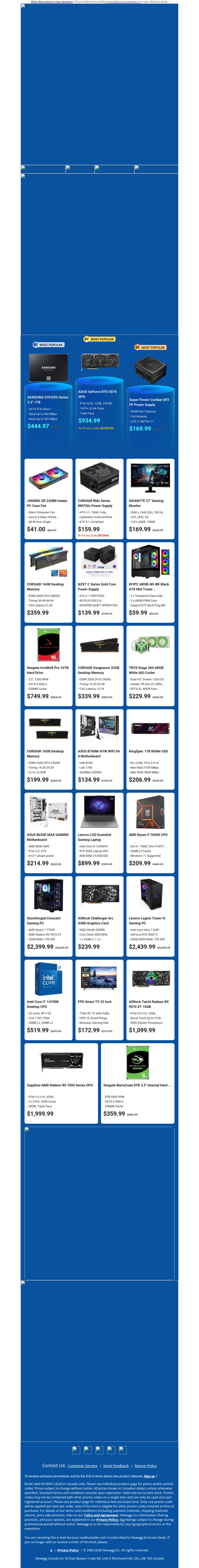 $444.97 Samsung 870 EVO SSD! $934.99 ASUS GeForce RTX 5070!