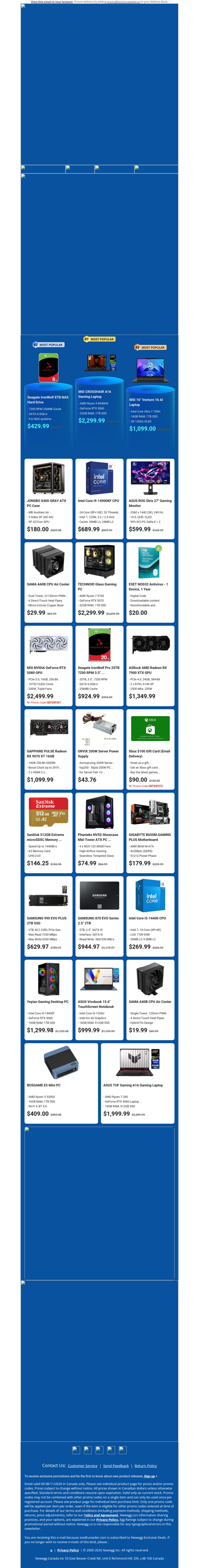 $429.99 Seagate 8TB NAS Drive! $2299.99 MSI CROSSHAIR A16 Gaming Laptop!