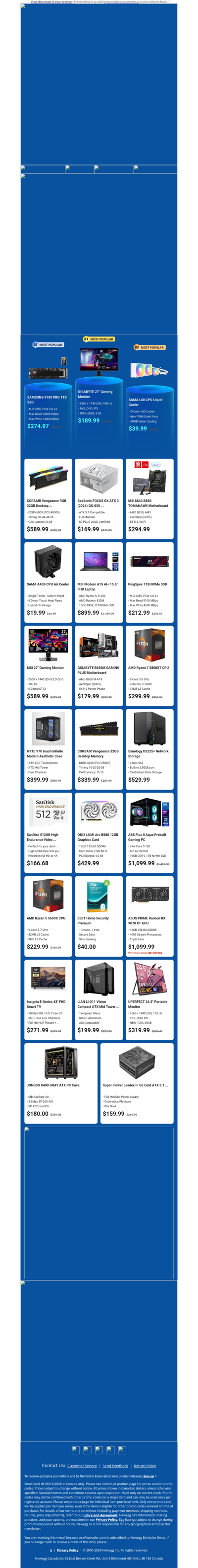 $274.97 Samsung 1TB SSD! $189.99 Gigabyte 27