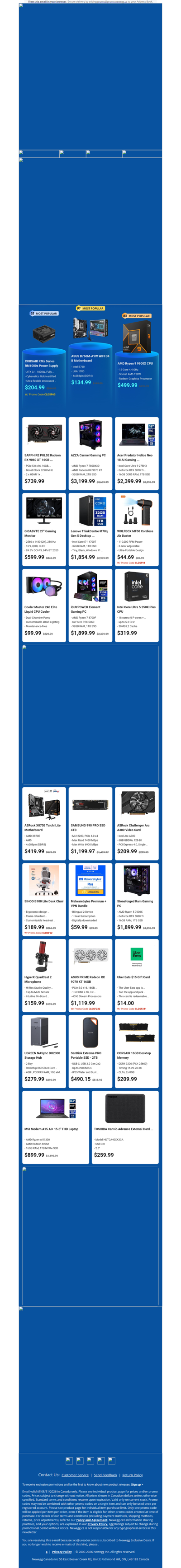 $499.99 AMD Ryzen 9 CPU! $739.99 SAPPHIRE Radeon RX 9060 XT!