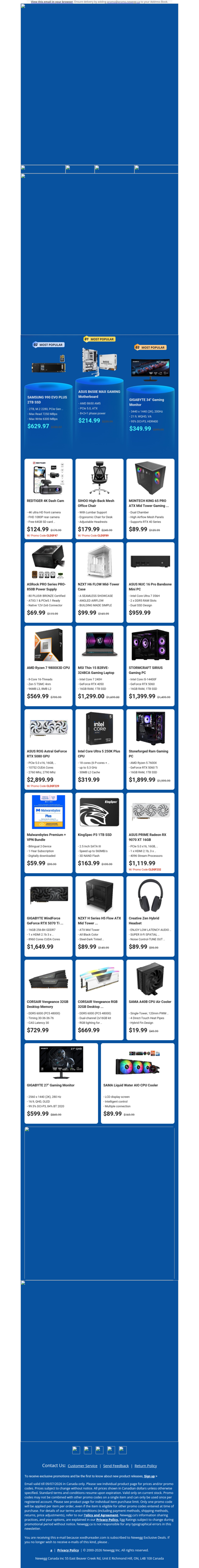 $629.97 Samsung 990 EVO Plus 2TB SSD! $349.99 Gigabyte 34
