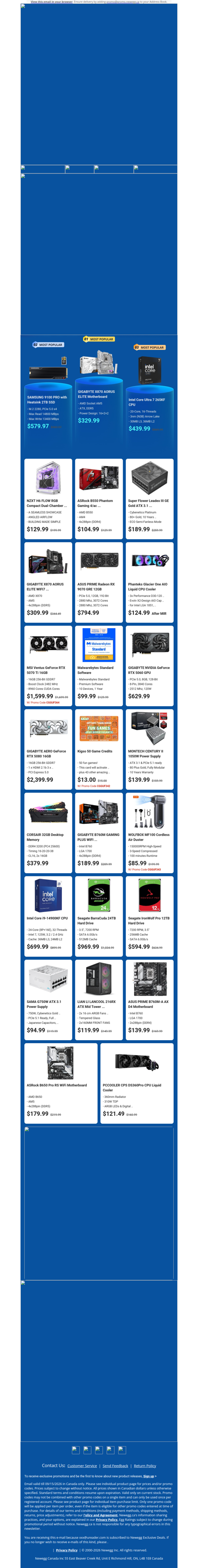 $579.97 Samsung 2TB SSD! $439.99 Intel Core Ultra 7!