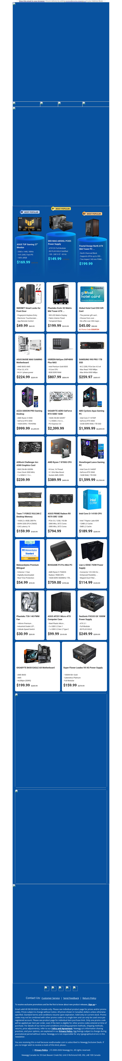 $169.99 ASUS TUF Gaming Monitor! $259.97 SAMSUNG 990 PRO SSD!
