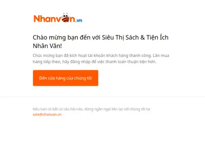 Siêu Thị Sách & Tiện Ích Nhân Văn - Xác nhận tài khoản khách hàng