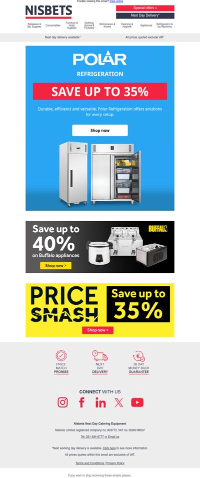 Limited time: up to 35% off Polar refrigeration!