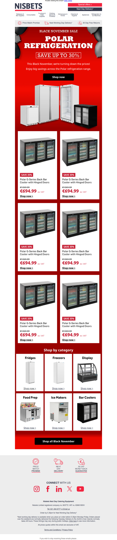 Save up to 30% on refrigeration this Black November