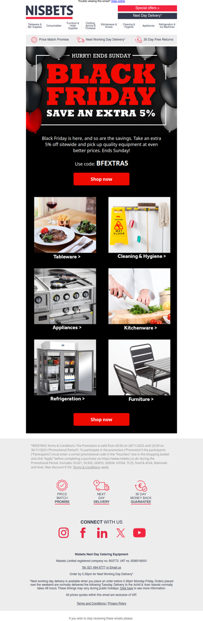 Black Friday: take an extra 5% off sitewide