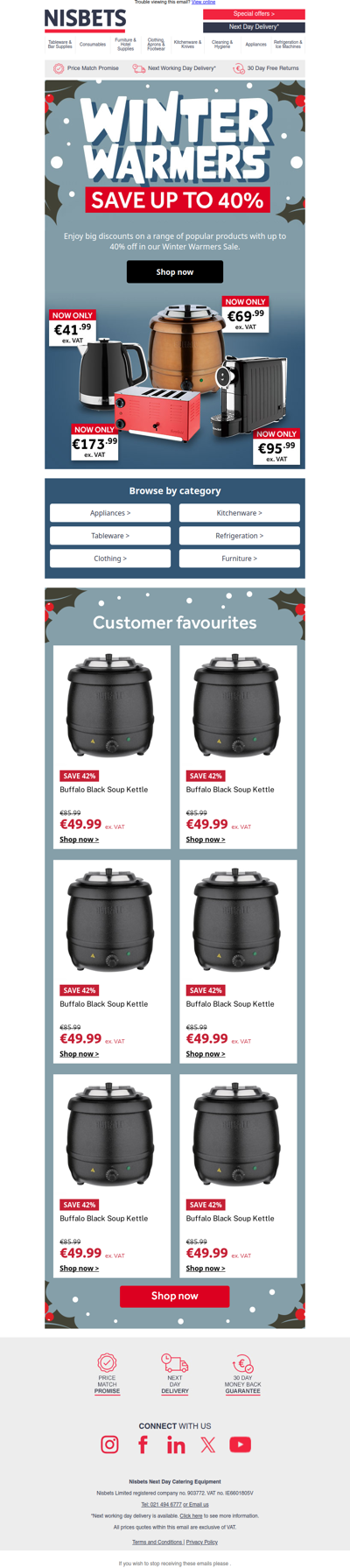 Up to 40% off winter bestsellers