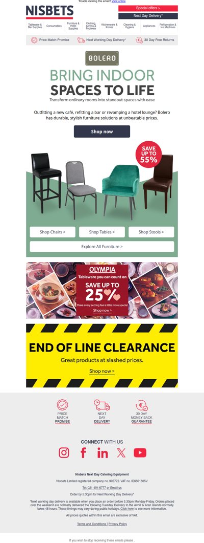 Unmissable savings on selected indoor furniture