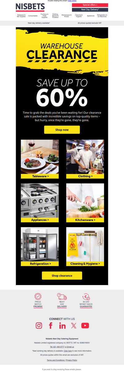 Warehouse Clearance now on!