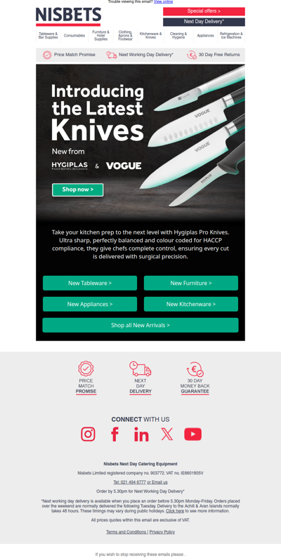 New in: the latest knives from Hygiplas & Vogue