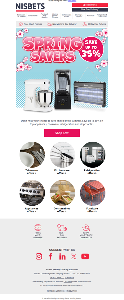 Get up to 35% off in our Spring Savers sale!