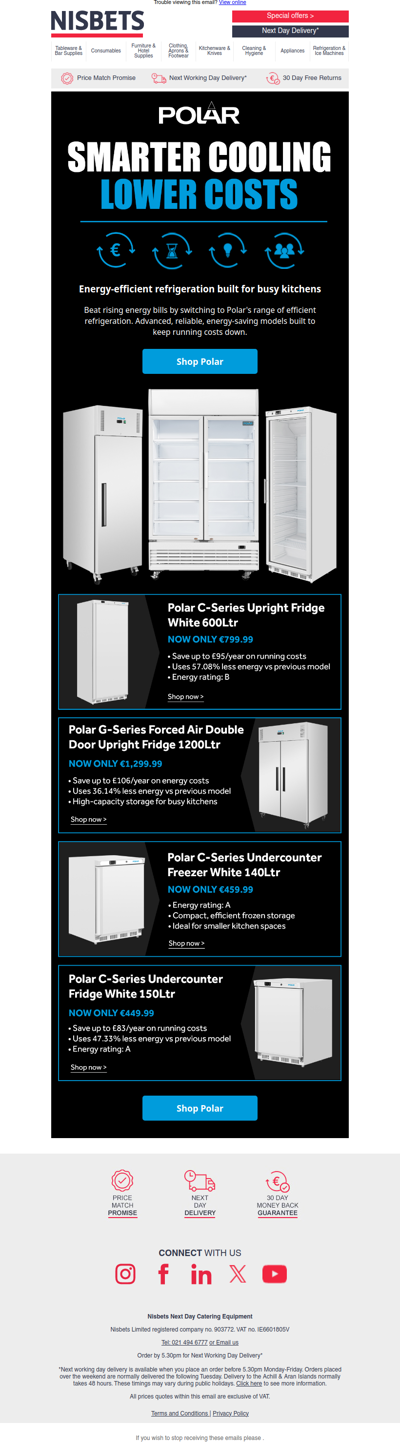 Efficient refrigeration for busy kitchens