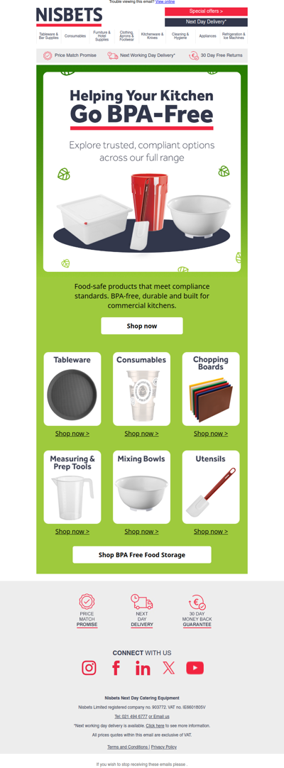 Durable, BPA-free products for busy commercial kitchens