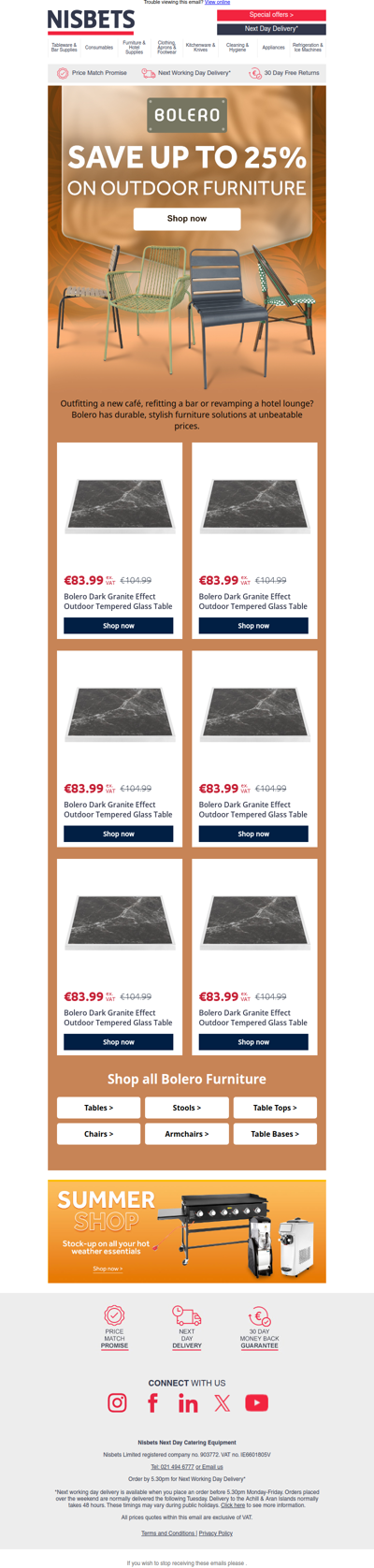 Unmissable savings on selected outdoor furniture