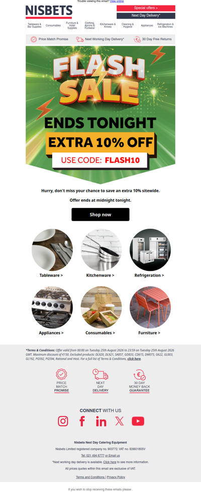 Ends TONIGHT: take 10% off everything!