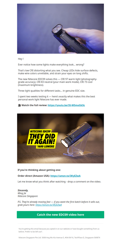 🔦 Best personal work light Nitecore has ever made