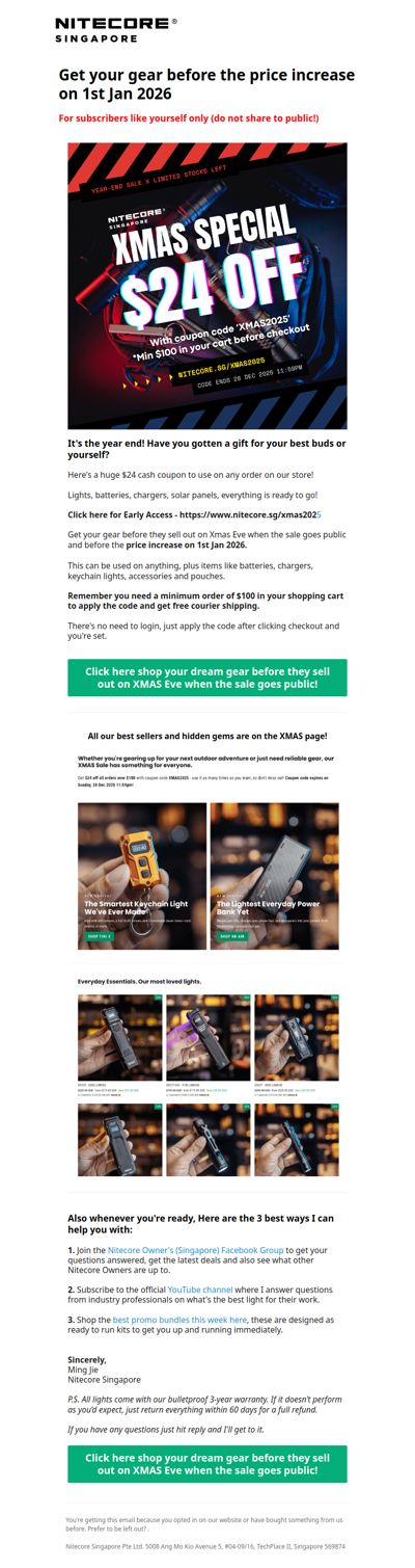 🎄 $24 OFF EVERYTHING 🎄