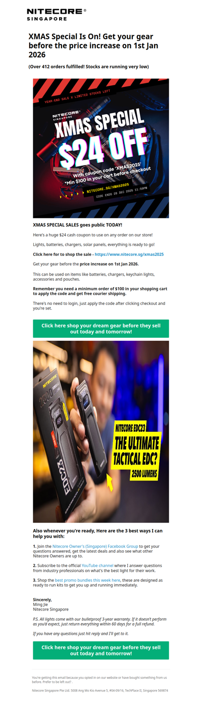 Merry XMAS everyone! Have you used your $24 cash coupon yet?