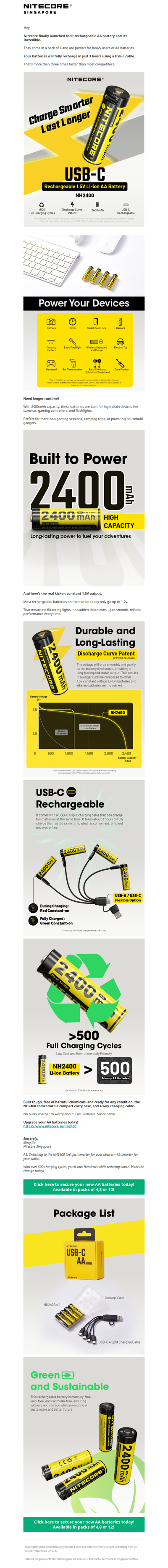 Nitecore FINALLY has AA rechargeable batteries!