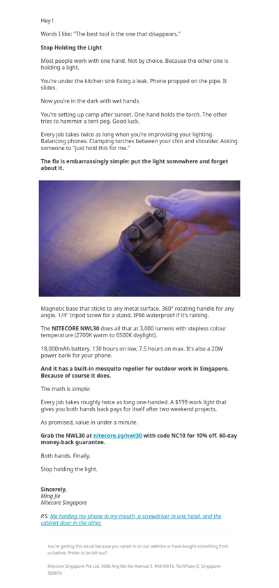 Gear Drop: Stop Holding the Light