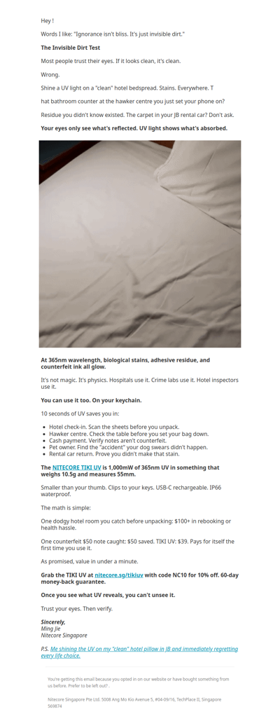 Gear Drop: The Invisible Dirt Test