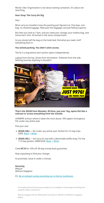 Gear Drop: You Pack Smart but Live Messy