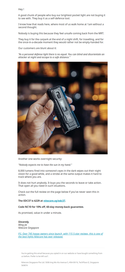Gear Drop: A Torch as Self-Defence