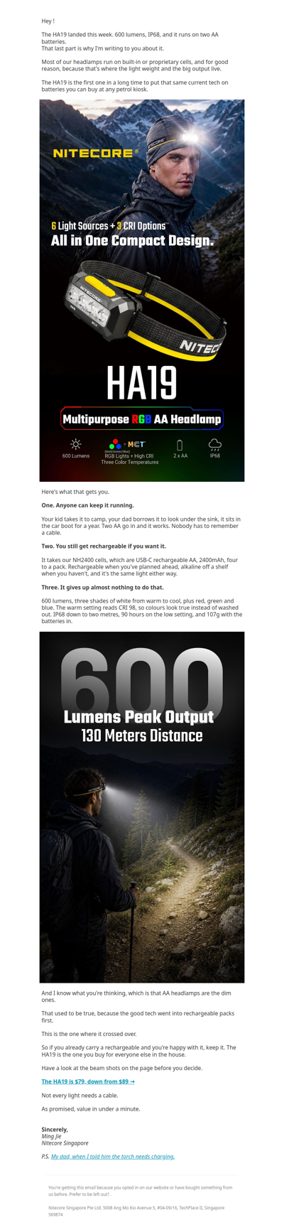 Gear Drop: Finally a headlamp that runs on 2xAA!