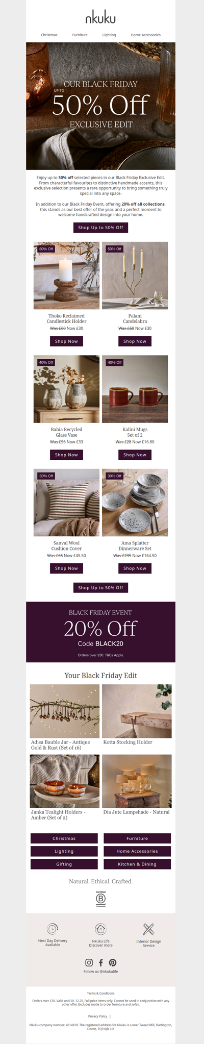 Up to 50% Off Our Black Friday Exclusive Edit