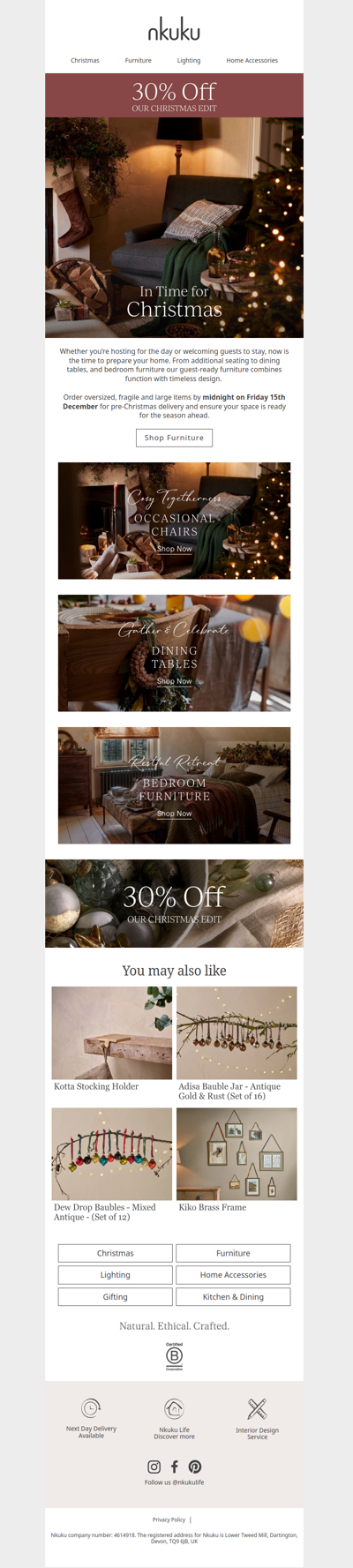 Furniture in Time for Christmas