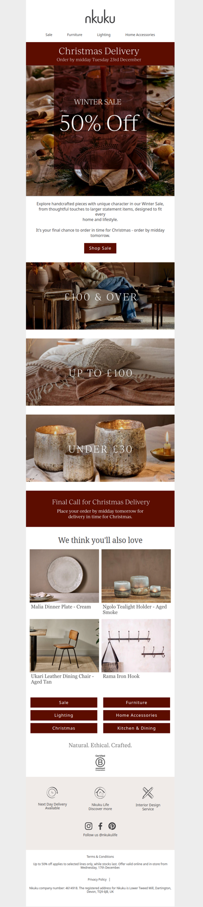 Final call for delivery in time for Christmas