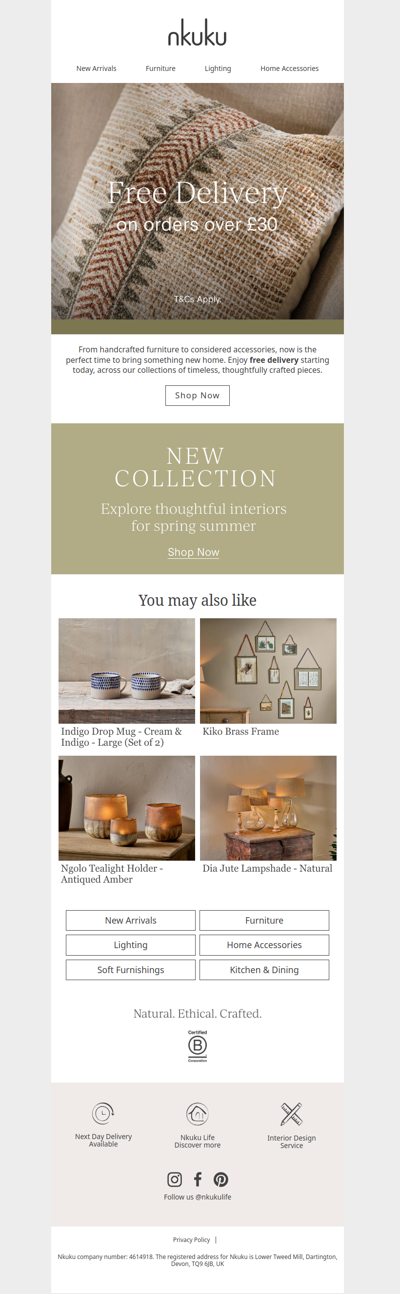 Free Delivery Starts Today