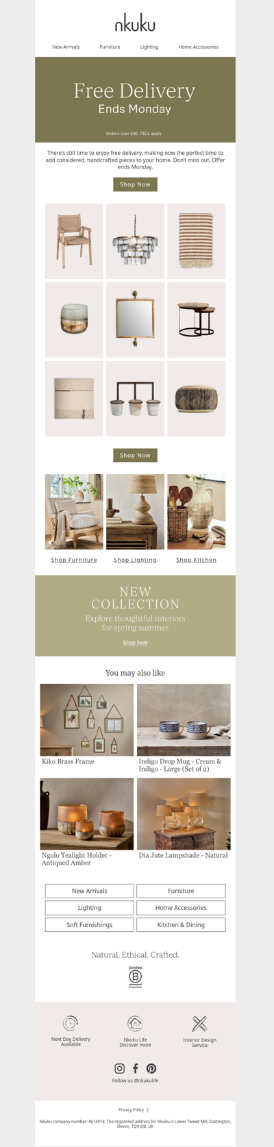 Free Delivery Ends Monday