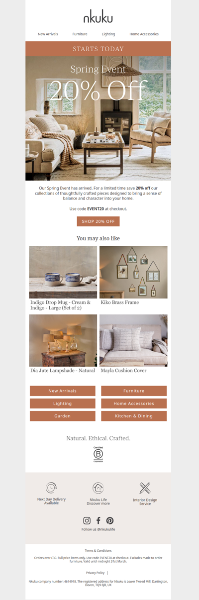 20% Off Starts Today