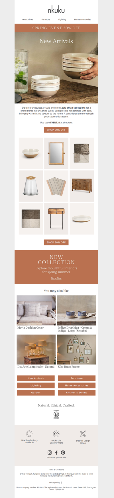 Save 20% Off New Arrivals