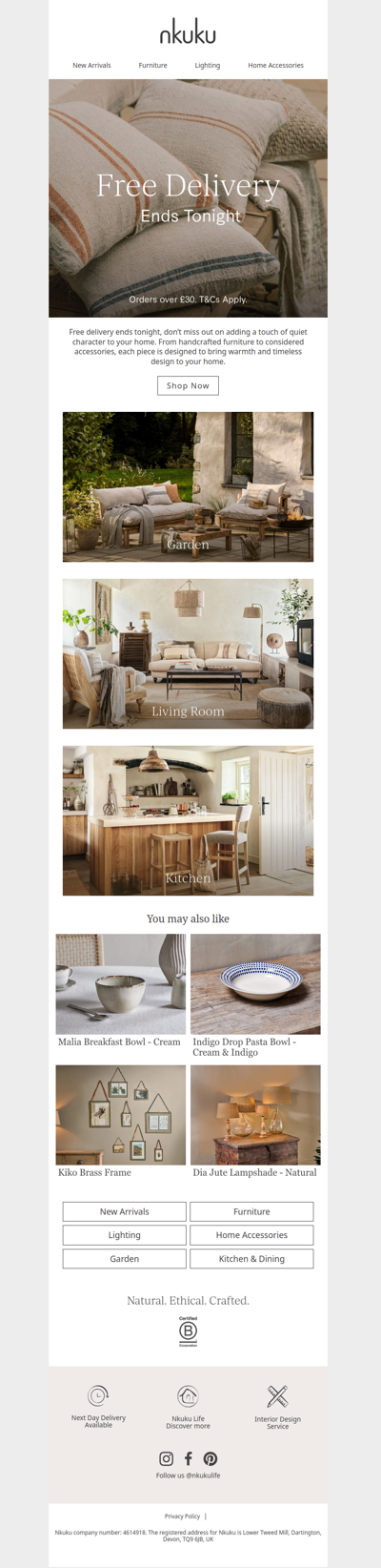 Free Delivery Ends Tonight