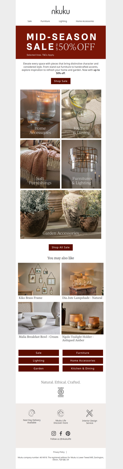 Mid-Season Sale | Up to 50% Off