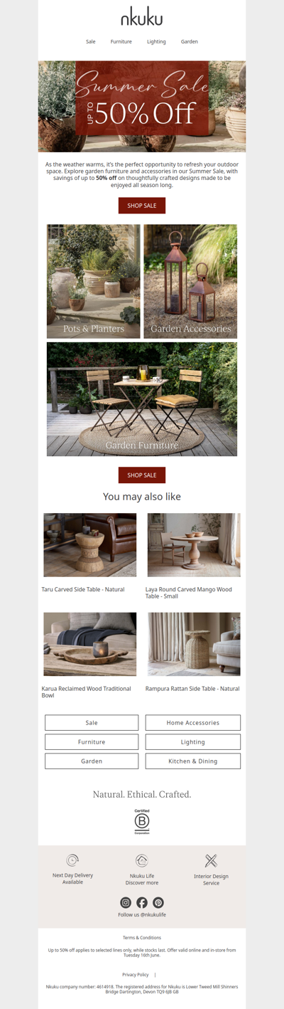 Up to 50% Off Garden Furniture & Accessories​