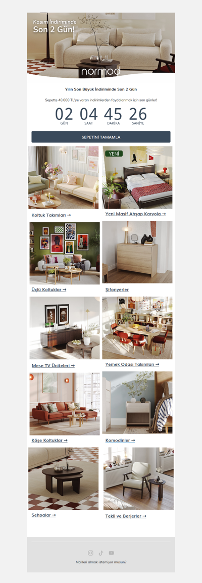 ⏰ Yılın Son Büyük İndiriminde Son 2 Gün!