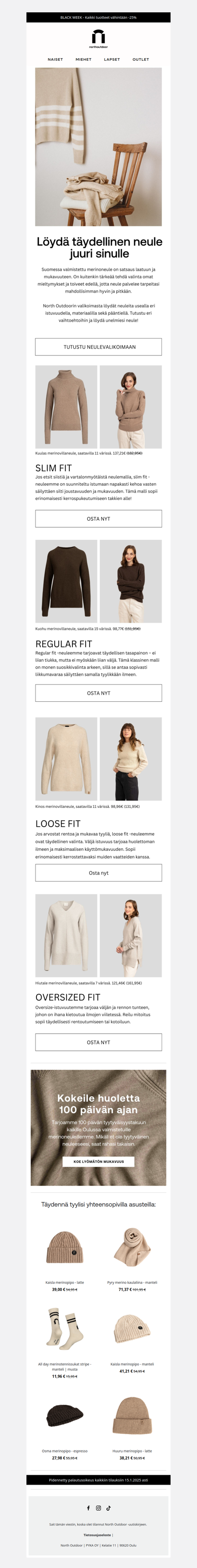 Löydä täydellinen neule juuri sinulle – Slim, Regular, Loose vai Oversize? 🐏🤎