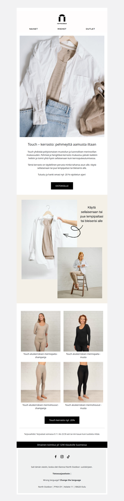 Pehmeä työpäivä alkaa Touch-kerrastolla 🌟