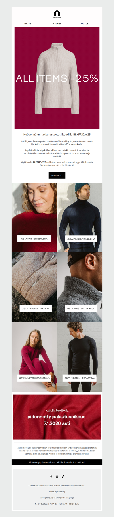 🖤 -25 % ennakkoetusi odottaa!